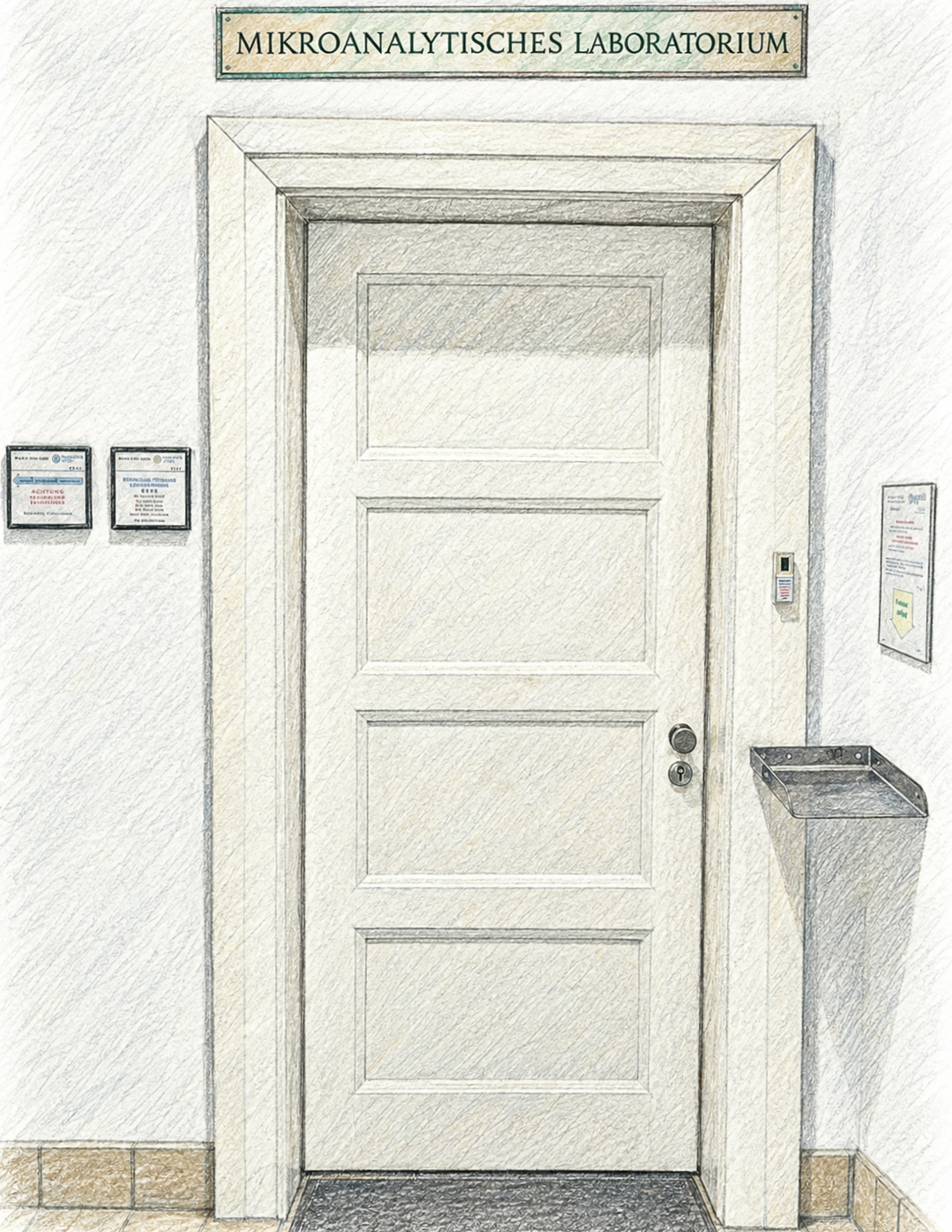 Photo of the entrance door to the Laboratory for Microanalytical Services.